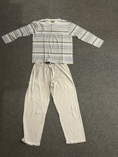 Pyjama, Schlafanzug für Männer/Jungen, Gr. L blau/grau gestreift - wie NEU