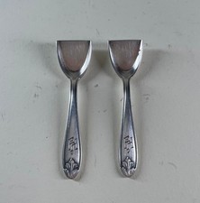 f 10-25   WMF 1600 Akanthus 2 Gewürzlöffel, Salzlöffel, Minilöffel 6 cm Monogram