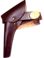 Bürgerkrieg Kavallerie Konföderierte Leder CS Schnalle Taillengürtel mit Lederholster