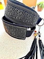 Halsband + Quaste ECHT LEDER