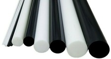 Kunststoff Rundstab Rundmaterial POM ⌀ 5-100mm L=500-1500 mm schwarz, natur/weiß