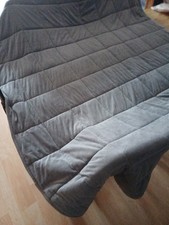 Gewichtsdecke 135x200cm, 8kg Glasperlen, Anti-Stress, Grau