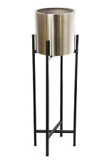 Edelstahl Blumentopf silber