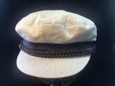 Alt Uniform Stoff Mütze mit Kordel Elbsegler Gr 57 hellblau getragen ab 2WK Deko