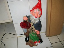 ✅ Gartenzwerg Heissner West-Germany 977 Laterne Pilze beleuchtet #and