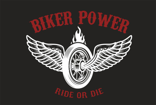 Fahne flagge biker power ride - biker,