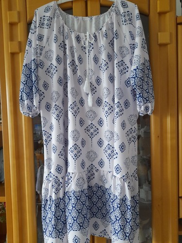 Sommerkleid 50 blau - sommerkleid, 48/50