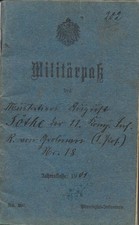Militärpass von 1901 Musk