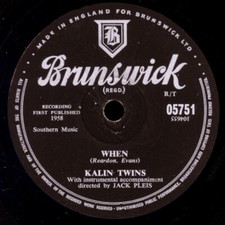 KALIN TWINS When "Jukebox-Hit" Soft R&R / Three o'clock.. Schellackplatte S6677