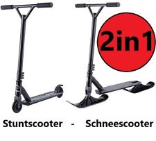 Schneescooter Lenkschlitten Snow Kick Kickboard Stunt Tretroller Ski Schlitten