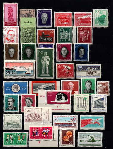 Briefmarken ddr 1955 - ddr, 1961
