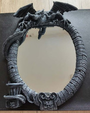 Gothic Spiegel mit Kerzenhalter und Drache