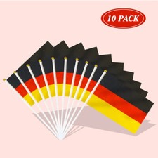 10 Deutschlandflagge Fähnchen