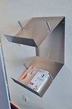 Wandprospekthalter 35x40 Prospektregal Edelstahl Prospektständer Prospekthalter