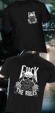 MAN & WOMAN - T SHIRT - FUCK THE RULES - BIKER SHIRT - MOTORRAD - BEIDSEITIG