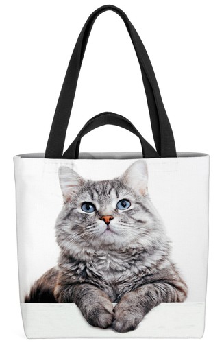 Graue katze getigert tasche - katze,