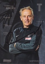 Christian STREICH - SC Freiburg 2015/16, Cheftrainer, Original-Autogramm!