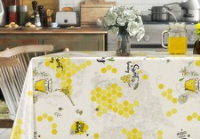 PVC Tischdecke Honey Honig gelb beige Meterware Wachstuch Breite & Länge wählbar