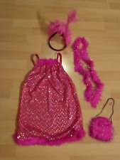 20er Jahre Flapper Kostüm Kinder Mädchen pinkes Charlestonkleid  4 tgl. Karneval