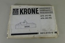 Teilekatalog / Ersatzteilliste Krone Frontmähwerk AFA 243 / 283 RS Stand 02/1996