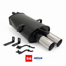 BMW E46 320i/325i/330i doppelflutig Sportendschalldämpfer 2x76mm RL-Design