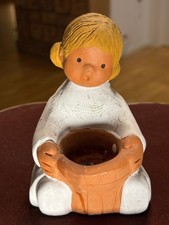 😇 Süßer Original Jullar Singer Engel Teelichthalter, 14 cm – rar und neuwertig