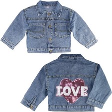 Kinder Mädchen Jeans Jacke