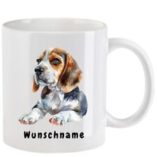 Tasse mit Beagle aquarell  -