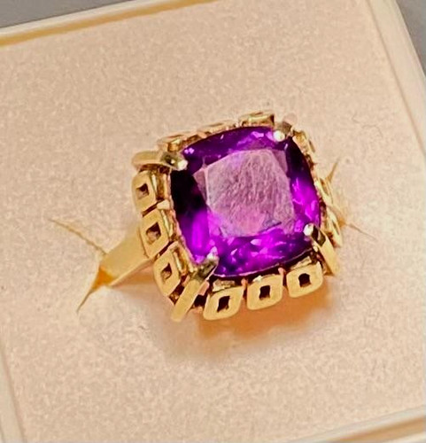 585 gelbgold ring - ring, amethyst