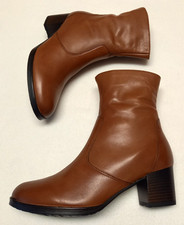 Damen leder stiefeletten braun - damen,