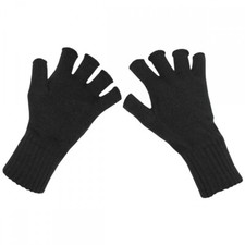 Strick Handschuhe schwarz ohne