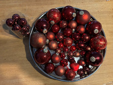 Strauss Innovation/ Depot u.a.* 56er Set Weihnachtskugeln,Sterne,Herz+Glocke*rot