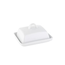 Klassische Butterdose Butterglocke für 250g Butter mit Deckel in Weiß