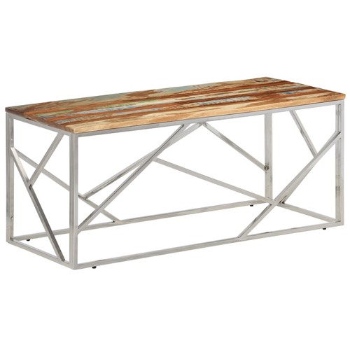 Couchtisch silbern edelstahl - couchtisch,