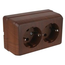 Aufputz 2 fach Steckdose