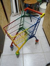 Kinder Einkaufswagen, Firma Wanzl, dm Drogerie, Metall, Original Supermarktwagen