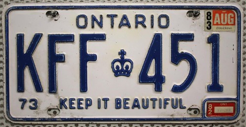 Nummernschild ontario kanada - nummernschild,