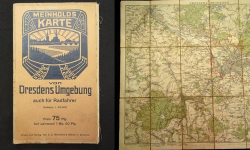 Meinholds karte von dresdens - meinholds,