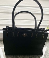 L.CREDI Ledertasche Henkeltasche Handtasche Schwarz Damen