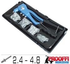 Nietzange Blindnietenzange Popnietenzange + 60-tlg Blindnieten Sortiment BGS 401