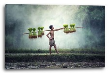 Lein-Wand-Bild Junge im