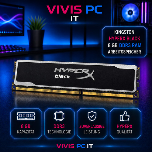Kingston hyper black gb - black, 8