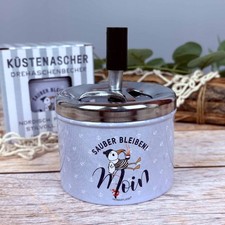 Drehaschenbecher Metall Ø 9cm