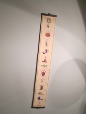 vintage alter antiker Wandbehang / Stickerei Handarbeit Beschläge Messing