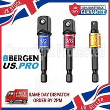 FARBCODIERTER SCHLAGBOHRSCHRAUBER STECKSCHLÜSSEL BIT ADAPTER WANDLER SET VIERKANT SCHRAUBENDREHER