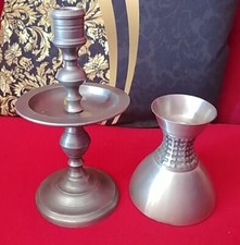 Zinn Kerzenhalter, Mastad Norway 678, Zwei Kerzenständer 