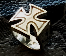 925 Silber Herren Ring massiv Gr. 71 ( 22,6) Siegelring Eisernes Kreuz Ehrenring