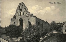 Visby Schweden Sweden ~1910 Nikolai Kyrka Kirche Ruine Ruin Svenska Litografiska