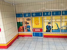 Tippco großes Parkhaus Blechspielzeug Shell Deko für Modellautos