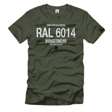 RAL 6014 Dienstzeit PERSONALISIERBAR BW Bundeswehr Farbe Lack T-Shirt#34098